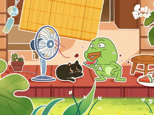 猫咪买瓜吃瓜表情包,萌态十足引网友爆笑